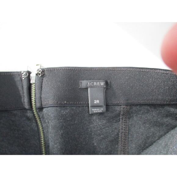 J Crew Pixie Pant Womens 2 Back Zip Charcoal Gray Stretch Skinny 26x28 31090 - Picture 10 of 14